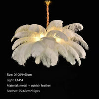 Feather Ostrich Pendant Light