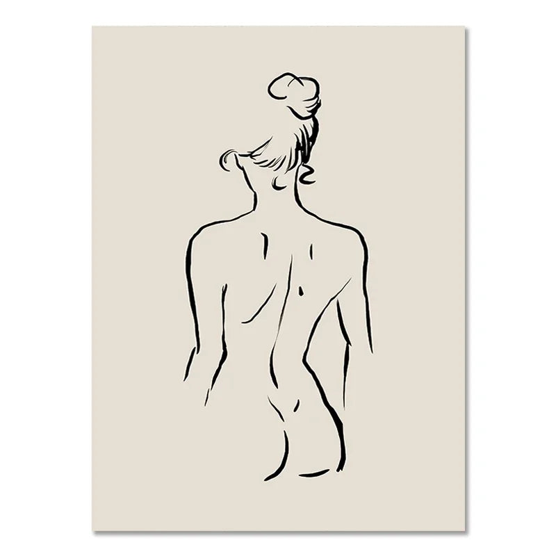Abstract Boho Line Canvas