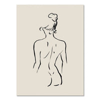 Abstract Boho Line Canvas