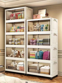 Large Capacity Multifunction Folding Storage Cabinet Dustproof Wardrobe Closet Organizer Easy-to-Install Storage Boxes