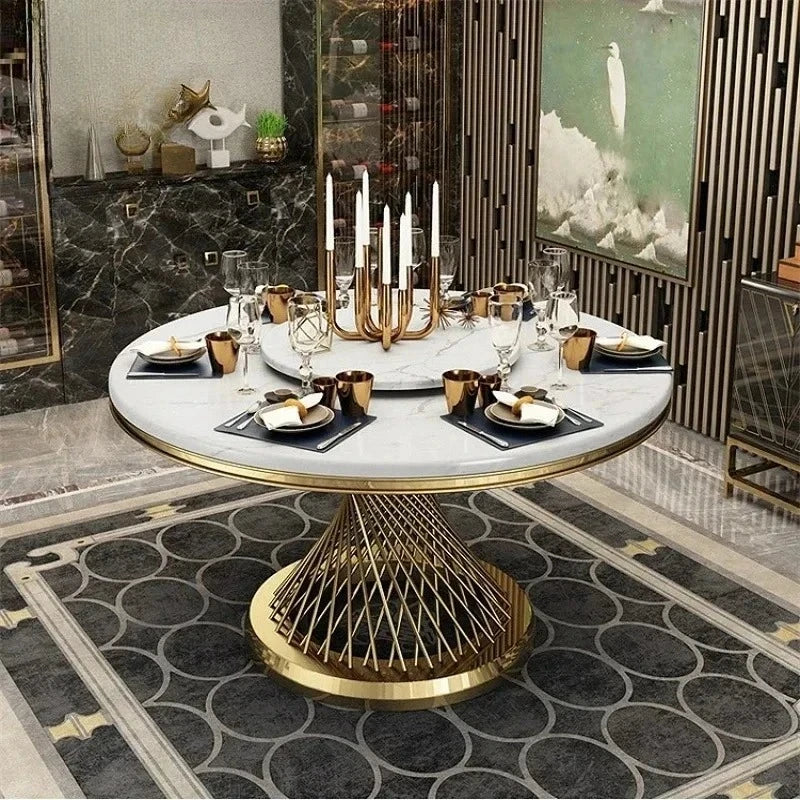 Round Marble Dining Set