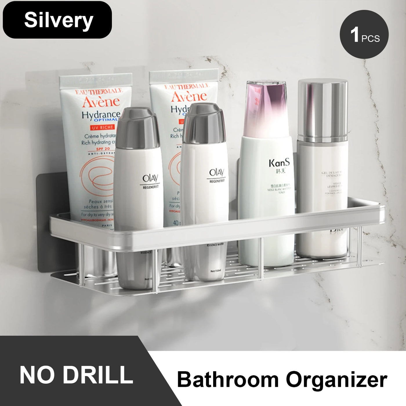 Rust-Resistant Bathroom Storage Shelf