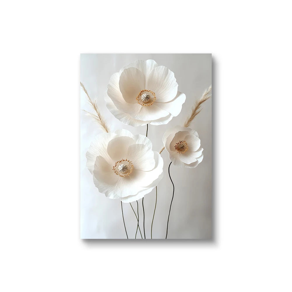 Beige Peony Canvas Set