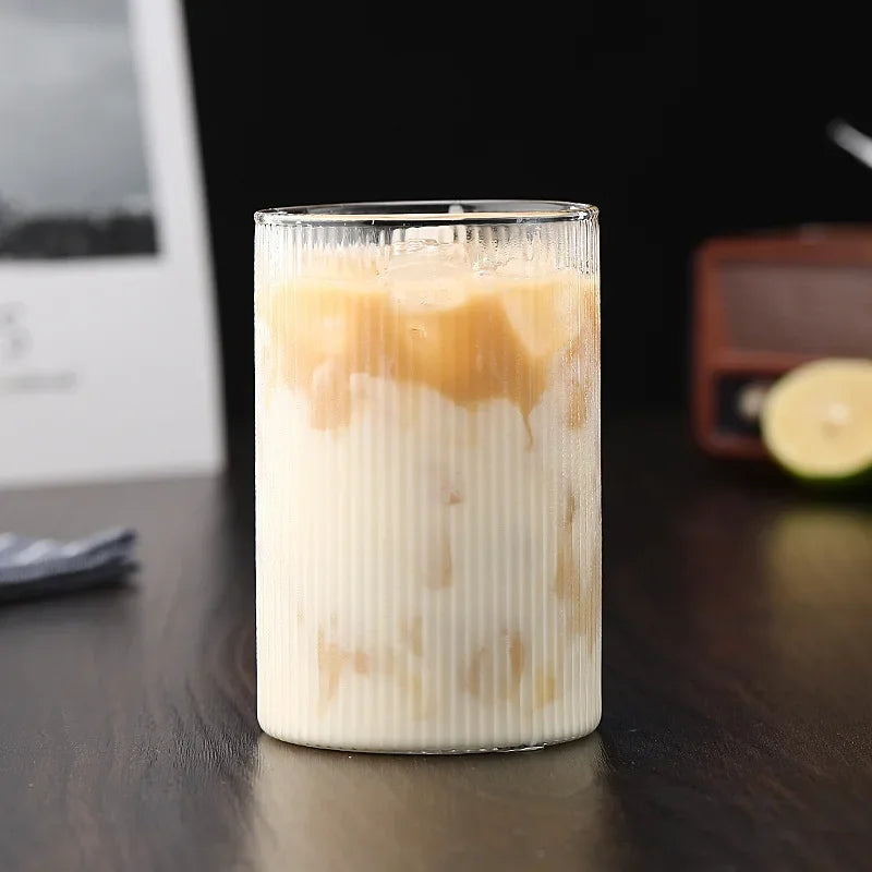Vertical Ribbed Drinking Glass