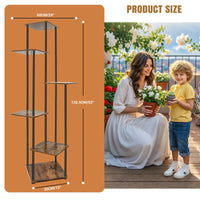 EFAN 4/5/6 Tier Plant Stand Indoor Metal Plant Shelf for Multiple Plants Small Corner Flower Stand for Patio Garden Balcony Home