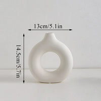 Hollow Circle Decorative Vase