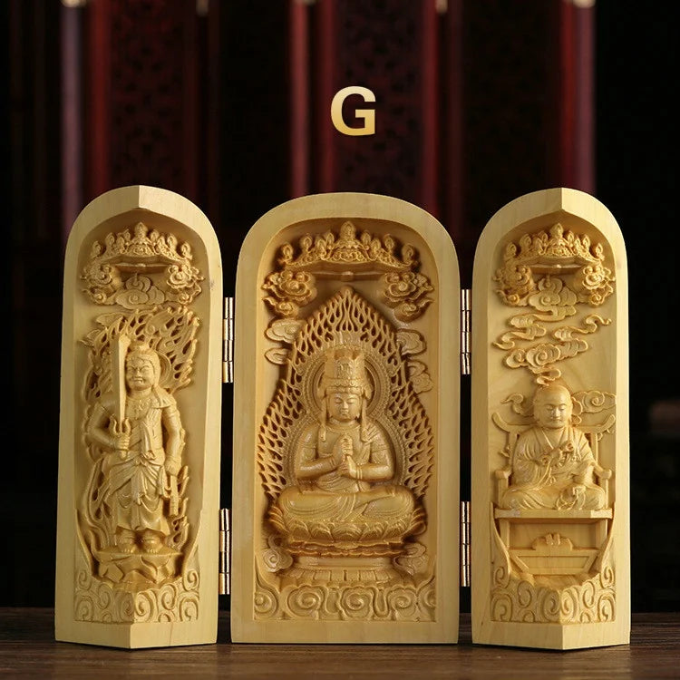 Carved Boxwood Buddha Statue
