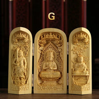 Carved Boxwood Buddha Statue
