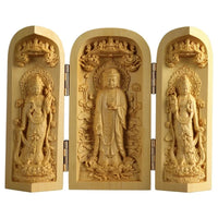 Carved Boxwood Buddha Statue