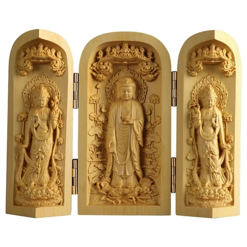 Carved Boxwood Buddha Statue