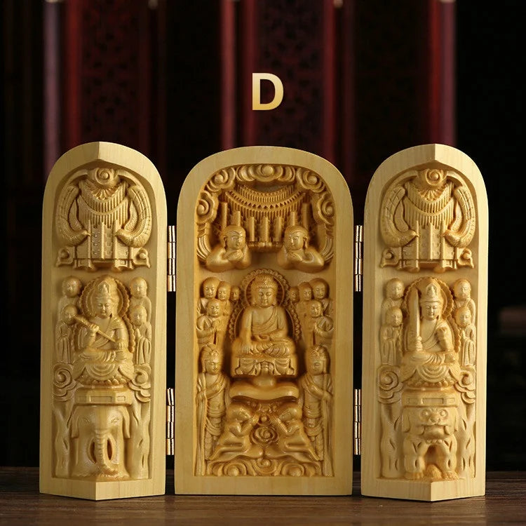 Carved Boxwood Buddha Statue