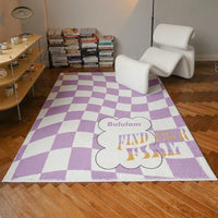 Retro Checkerboard Plush Rug