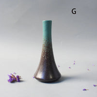 Japanese Black Ceramic Vase