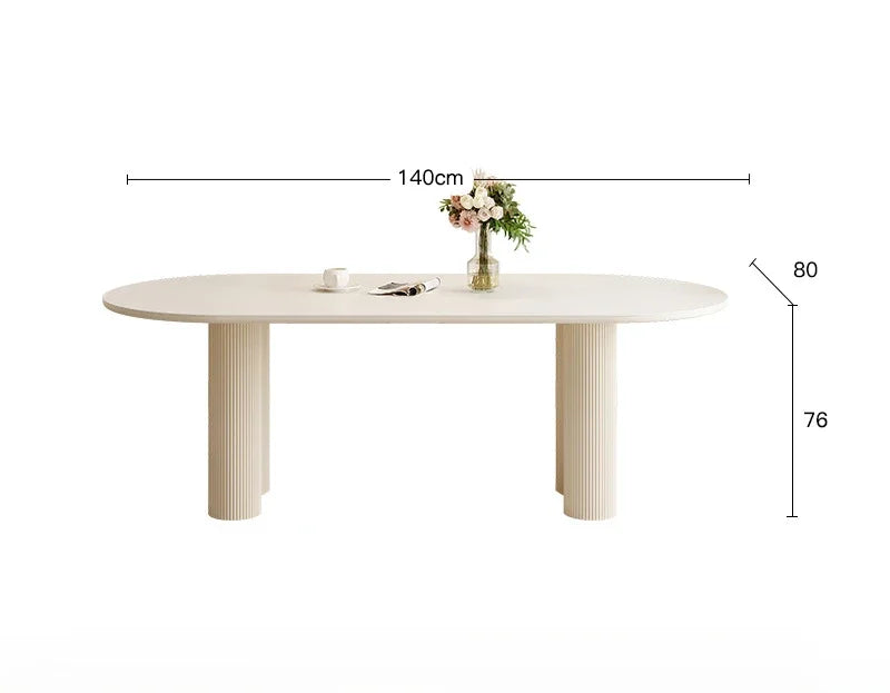 Oval Stone Dining Set