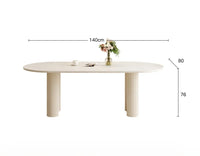Oval Stone Dining Set