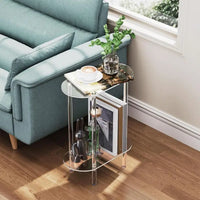 Transparent Two Tier Side Table