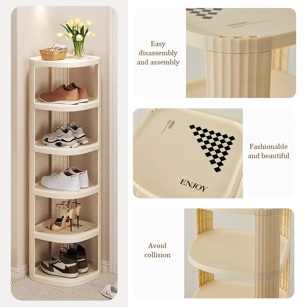 Tall 3-9 Tier Shoe Rack with Adjustable Shelves - Closet Organizer for Shoes & More