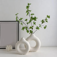 Hollow Circle Decorative Vase