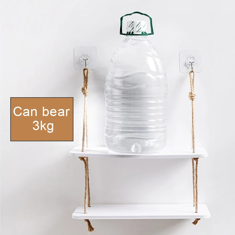 Hanging Tiered Wood Shelf