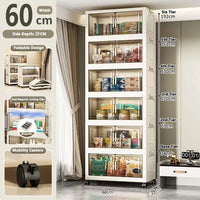 Large Capacity Multifunction Folding Storage Cabinet Dustproof Wardrobe Closet Organizer Easy-to-Install Storage Boxes