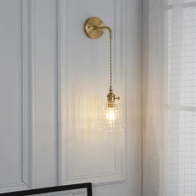 Brass Glass Wall Sconce