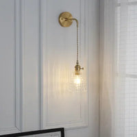 Brass Glass Wall Sconce