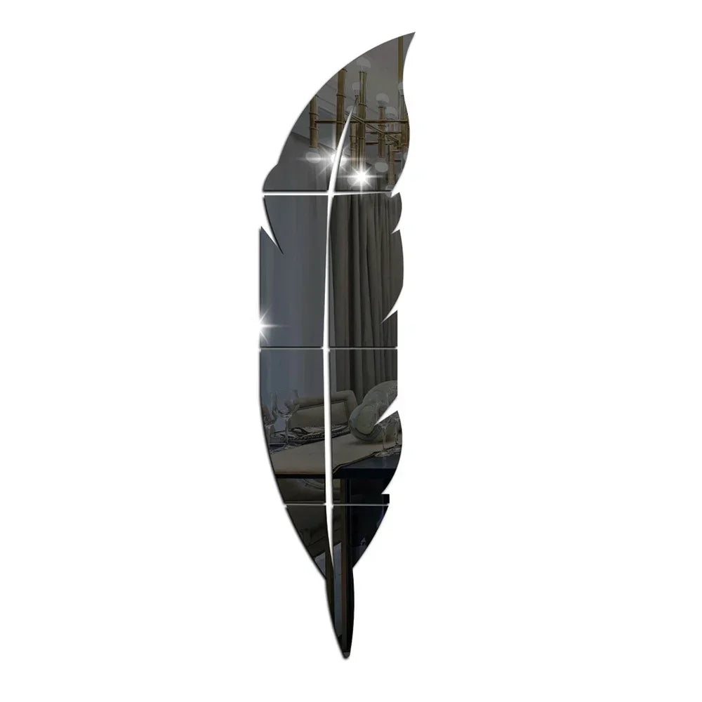 Feather Mirror Wall Art