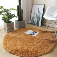 Round Fluffy Bedroom Rug
