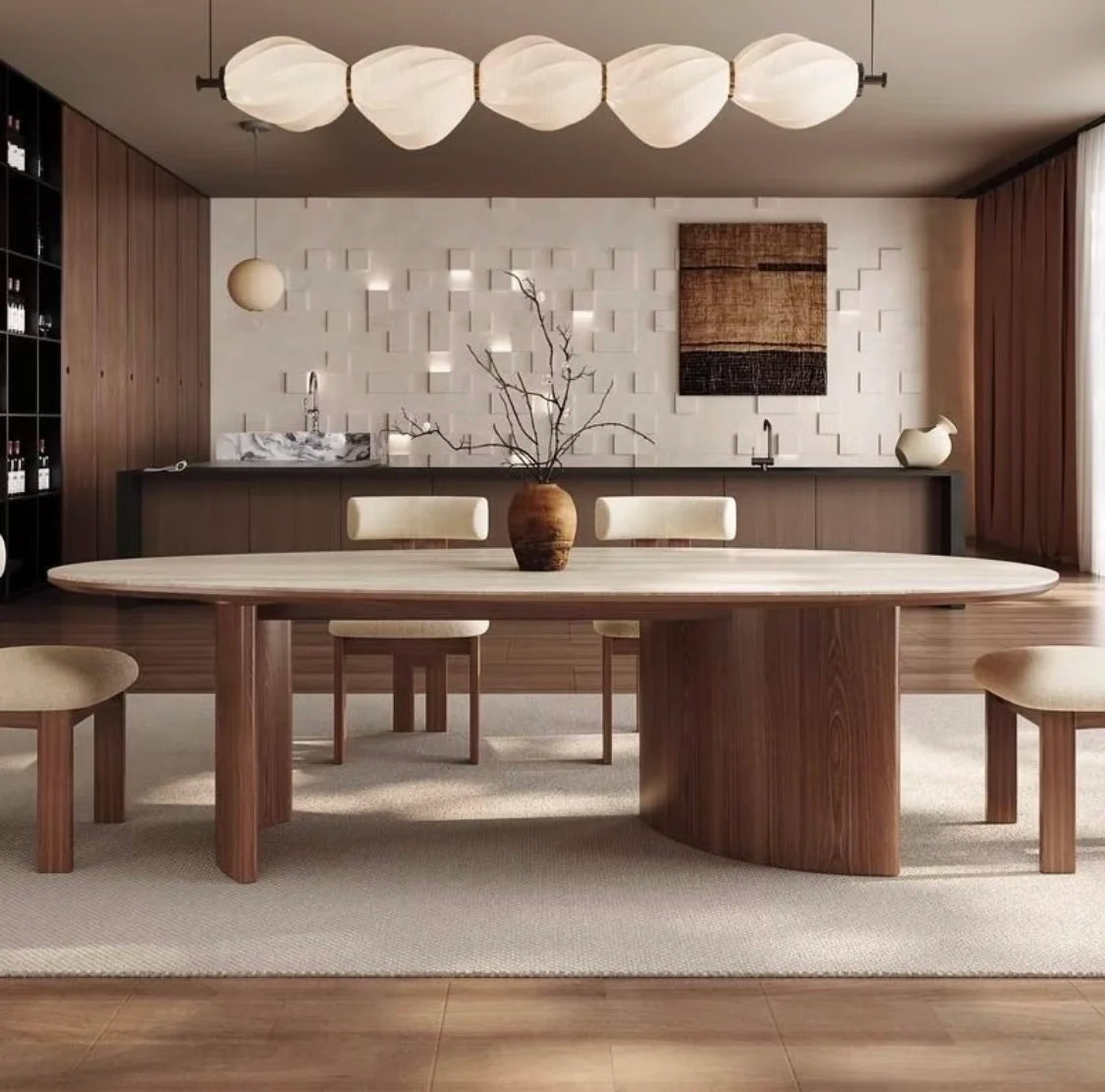 Modern Oval Dining Set