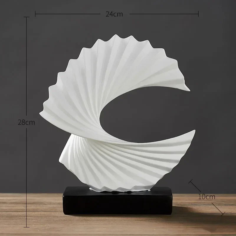 Golden Abstract Art Sculpture