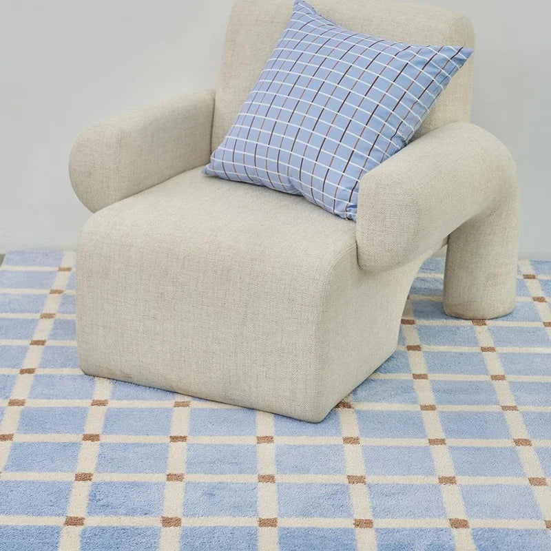 Modern Plaid Plush Rug