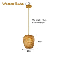 Handwoven Rattan Pendant Light