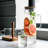 Bamboo Lid Glass Kettle
