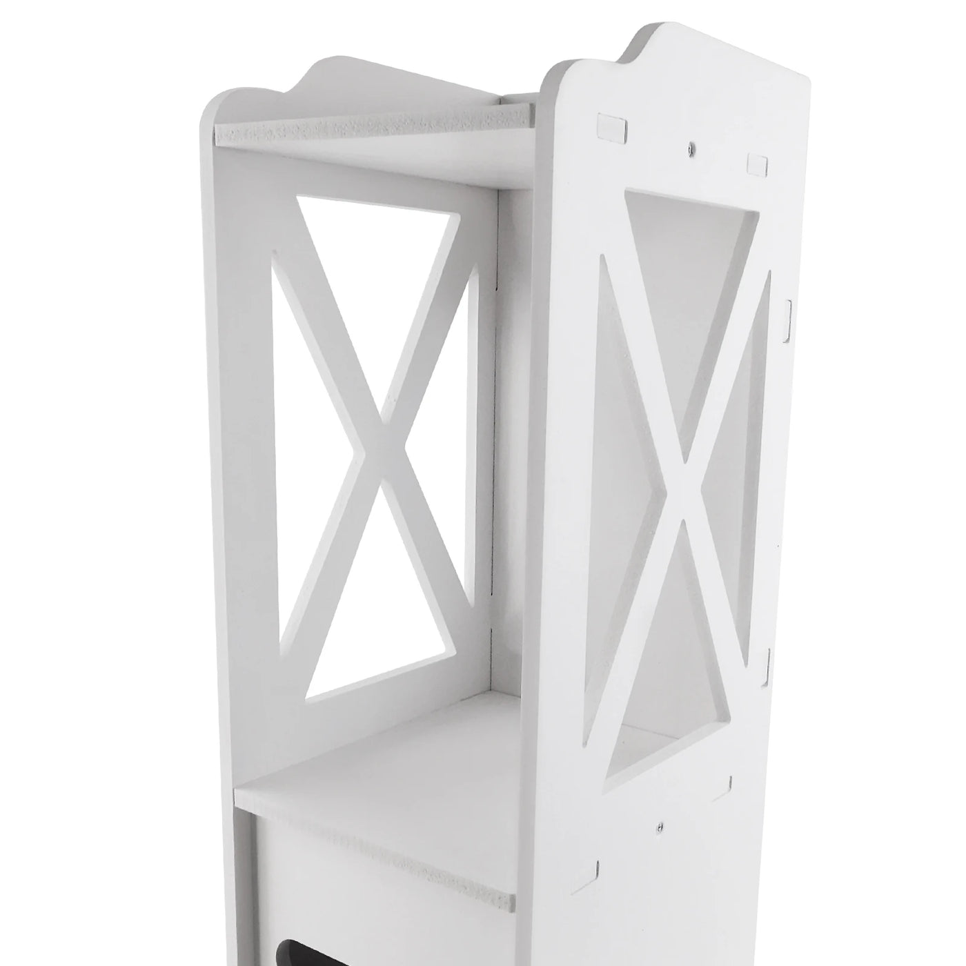 Bathroom Cabinet with Door, 80x20x12cm, Slim and Tall, PVC Material Waterproof, Easy to Install, Easy to Clean,