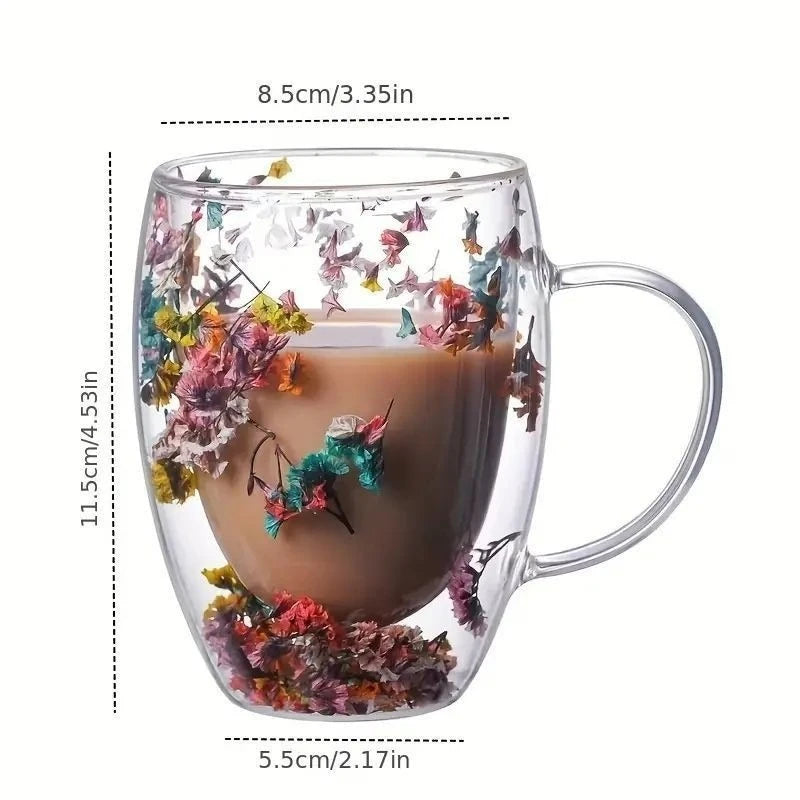 Dried Flower Double Glass