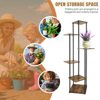 EFAN 4/5/6 Tier Plant Stand Indoor Metal Plant Shelf for Multiple Plants Small Corner Flower Stand for Patio Garden Balcony Home