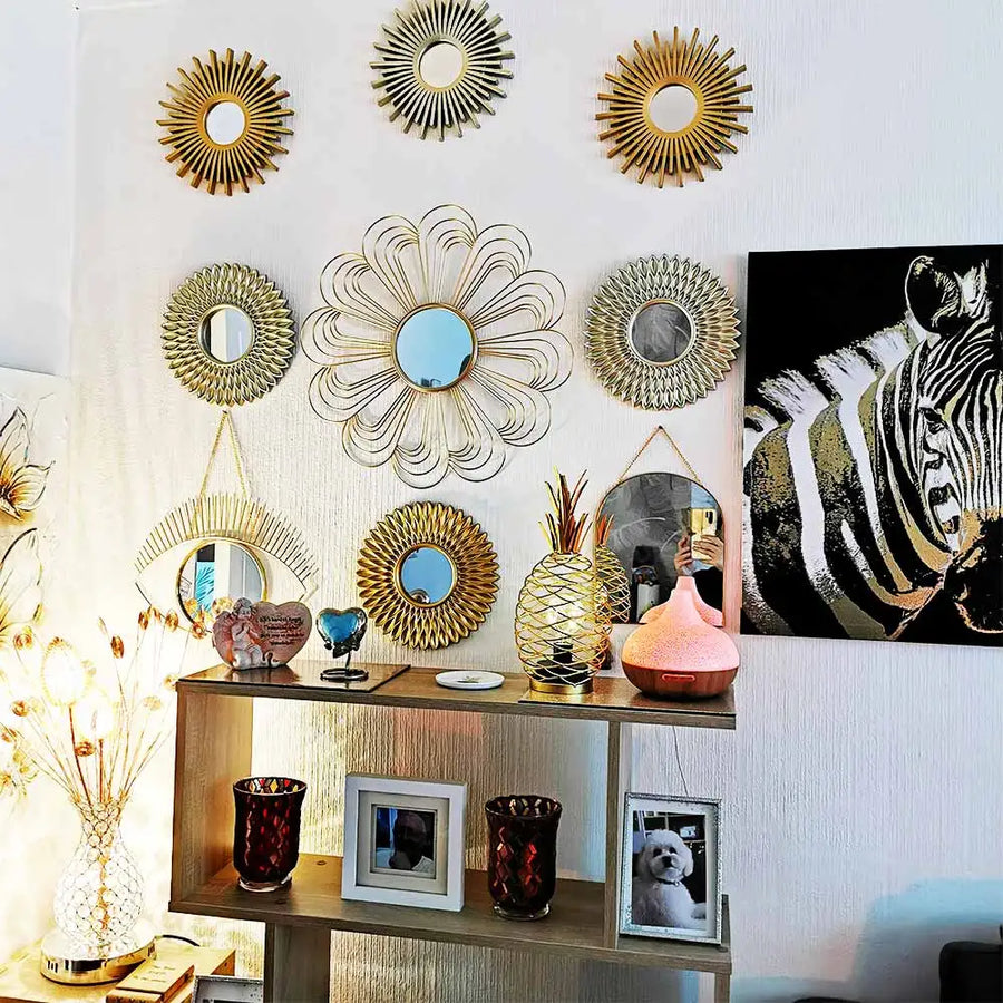Sunburst Round Wall Mirror
