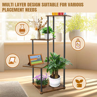 EFAN 4/5/6 Tier Plant Stand Indoor Metal Plant Shelf for Multiple Plants Small Corner Flower Stand for Patio Garden Balcony Home