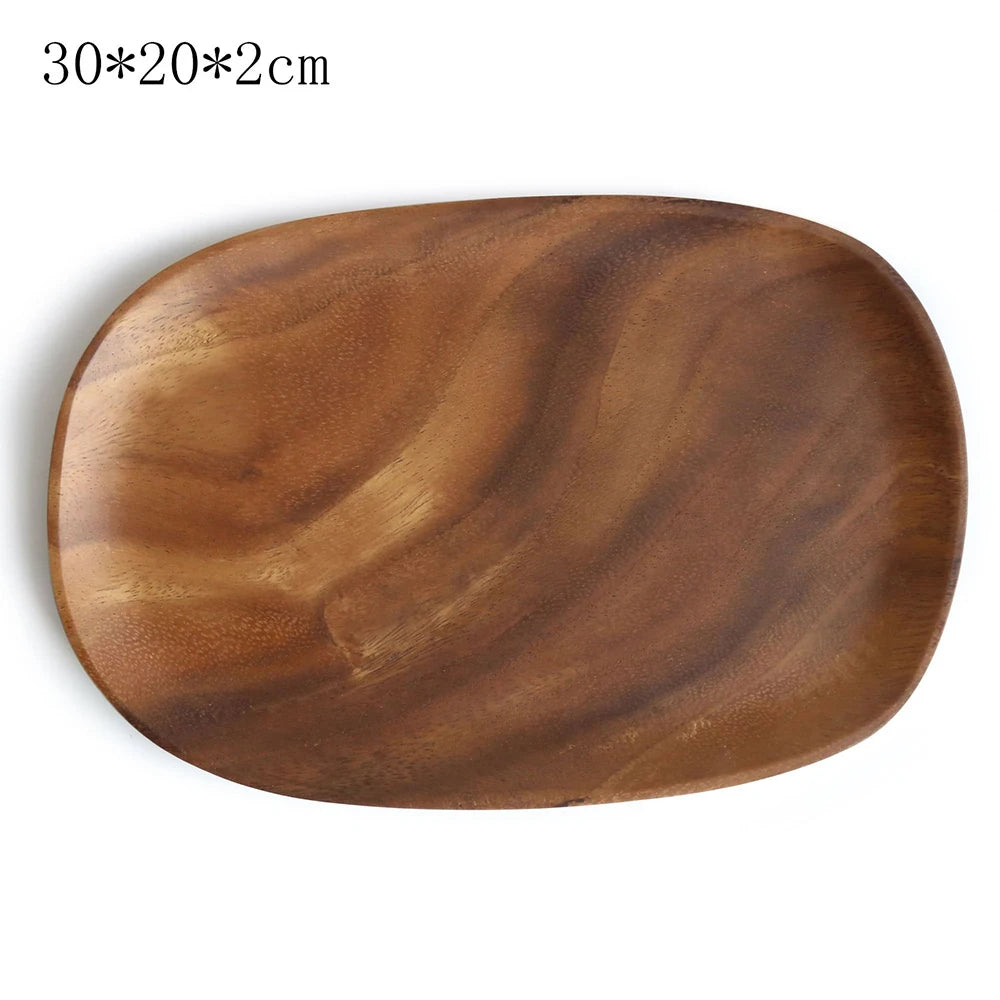 Irregular Solid Wood Tray