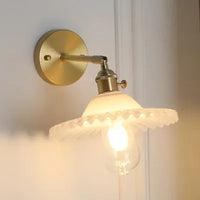 Brass Glass Wall Sconce