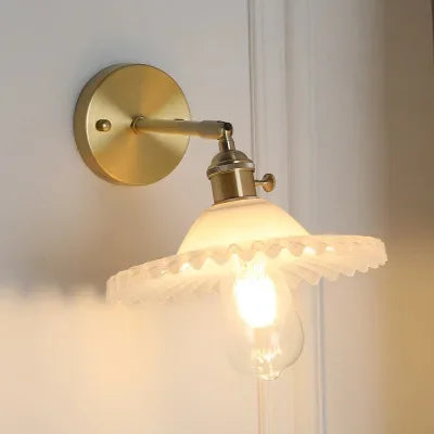 Brass Glass Wall Sconce