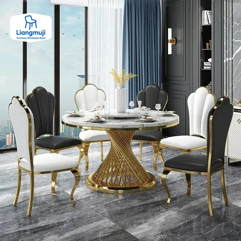 Round Marble Dining Set