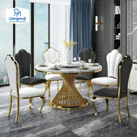 Round Marble Dining Set