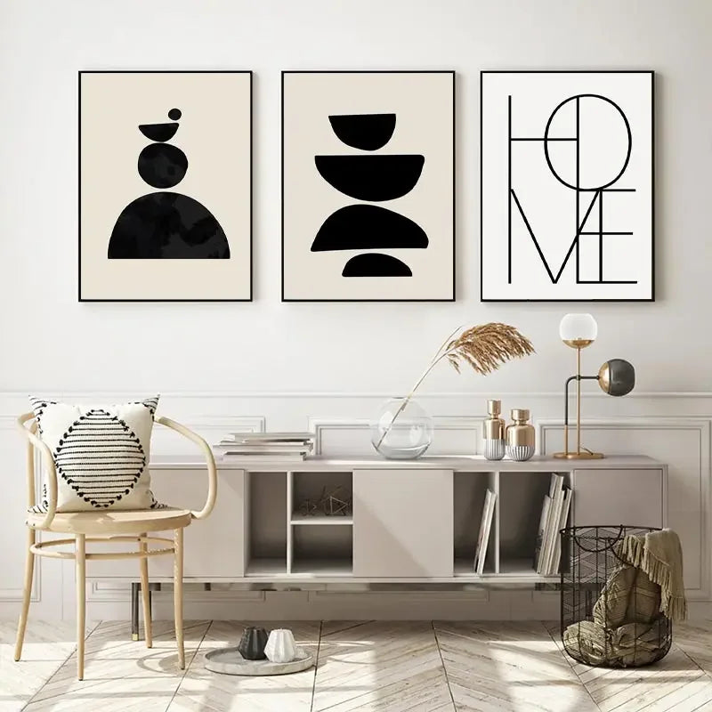 Abstract Boho Line Canvas