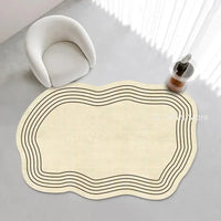 Irregular Oval Plush Rug