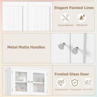 Bathroom wardrobe High, Bathroom wardrobe High wardrobe with 4 Doors Adjustable Floor Kitchen wardrobe High wardrobe Wood