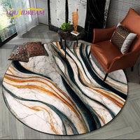 Marble Pattern Round Rug