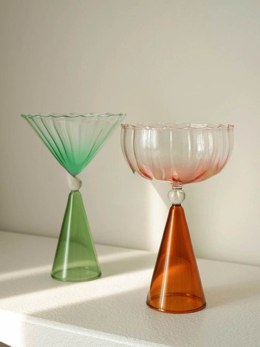 Amber Champagne Coupe Glass