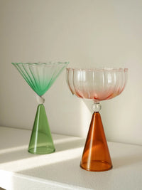 Amber Champagne Coupe Glass