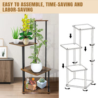 EFAN 4/5/6 Tier Plant Stand Indoor Metal Plant Shelf for Multiple Plants Small Corner Flower Stand for Patio Garden Balcony Home